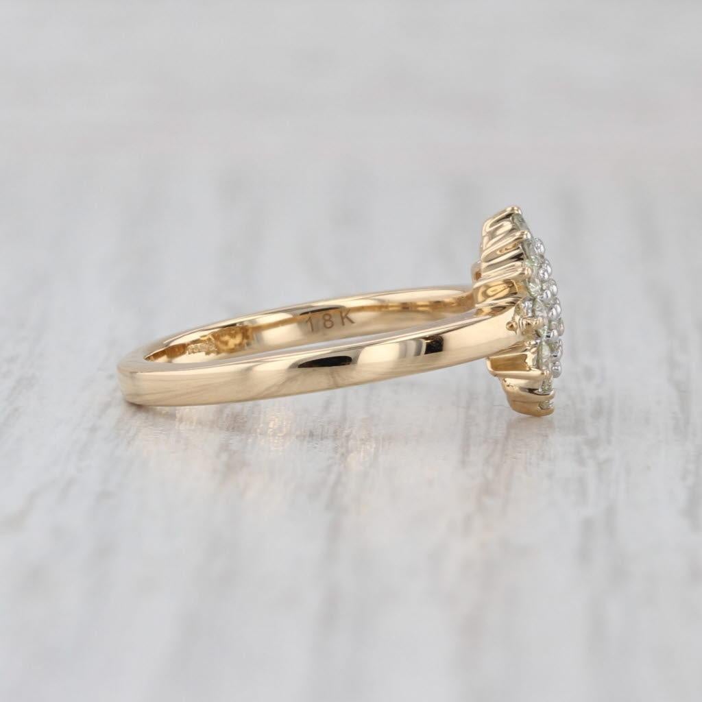 da uomo o donna Anello a grappolo di diamanti da 0,59 carati in oro giallo 18k misura 8 COA Fidanzamento in vendita