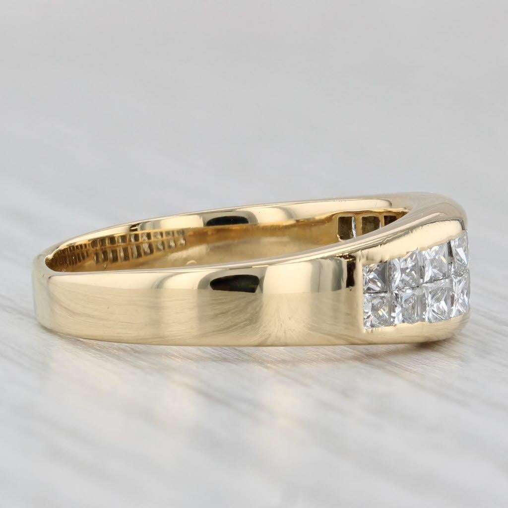 Alliance en or jaune 18 carats avec diamant 0,59 carat, taille 8,5 Bon état - En vente à McLeansville, NC