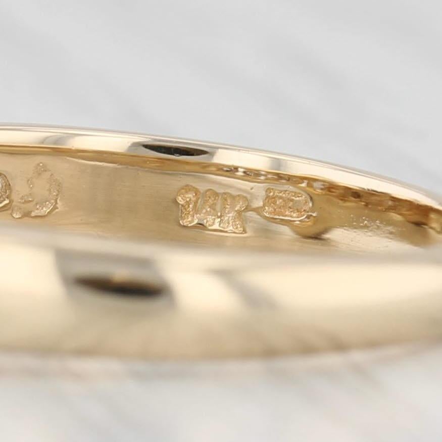 Women's or Men's 0.59ctw Round Diamond Engagement Ring 14k Yellow Gold Size 6.5
