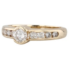 0.59ctw Round Diamond Engagement Ring 14k Yellow Gold Size 6.5