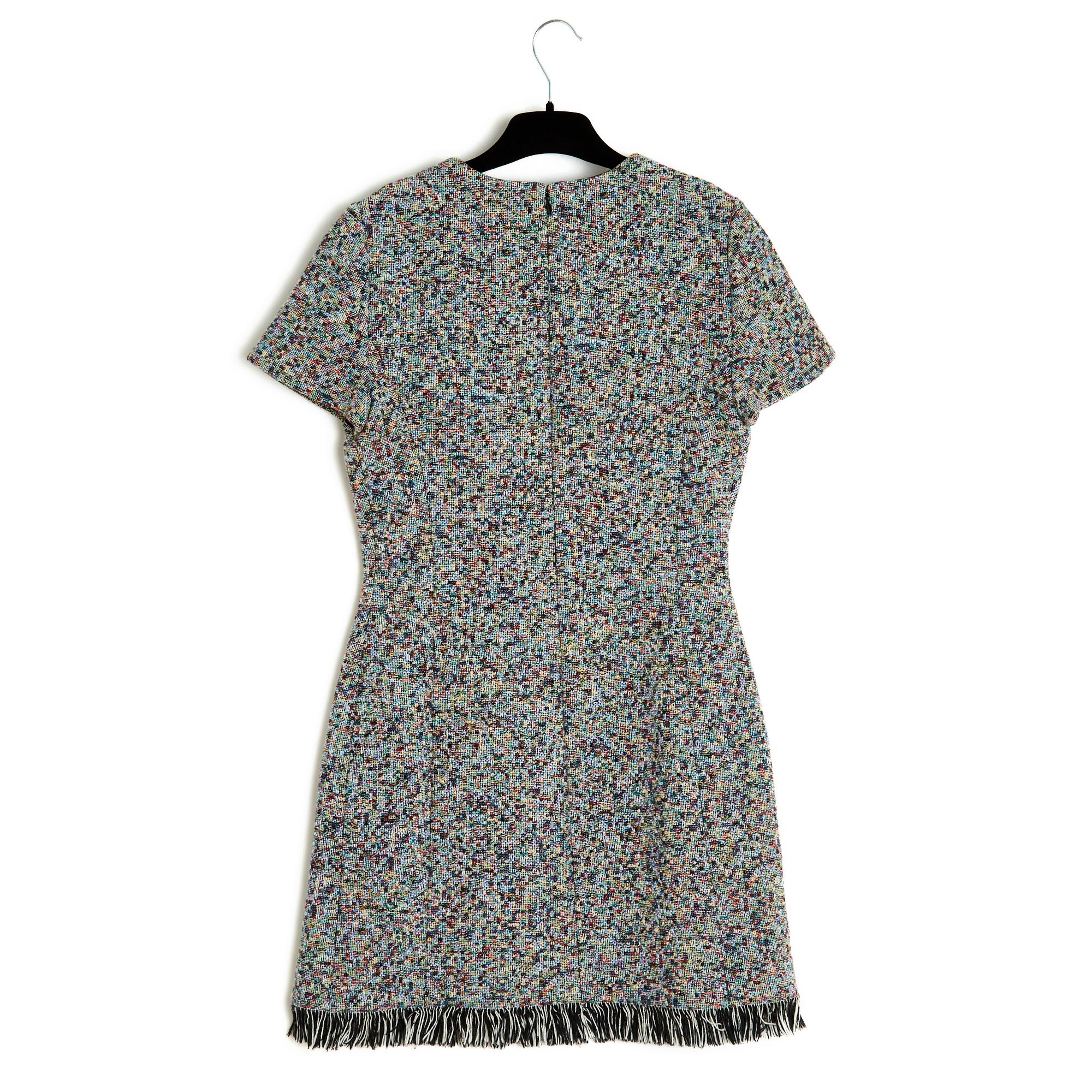 Women's or Men's Christian Dior by John Galliano 2005 Robe FR38 Cotton Tweed Short Dress UK10 US8 For Sale