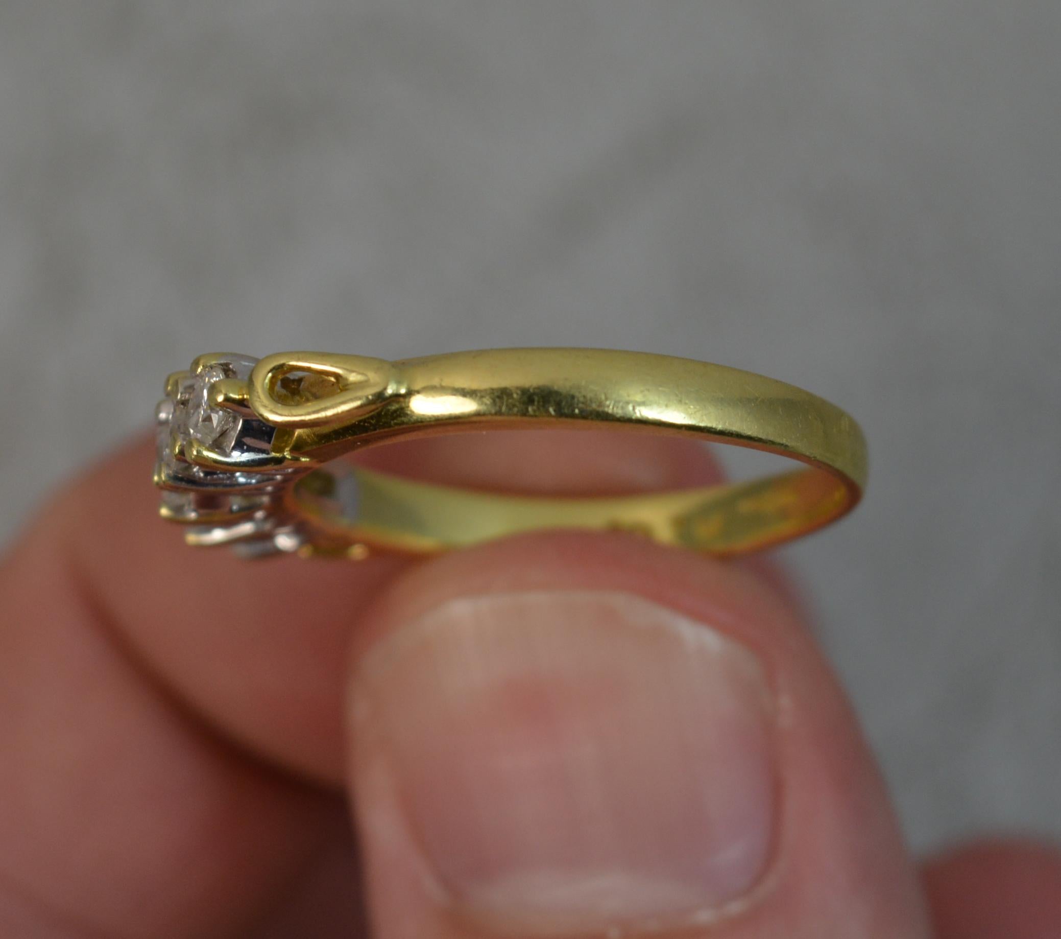 Contemporary 0.5 Carat Diamond 18 Carat Gold Five-Stone Stack Ring
