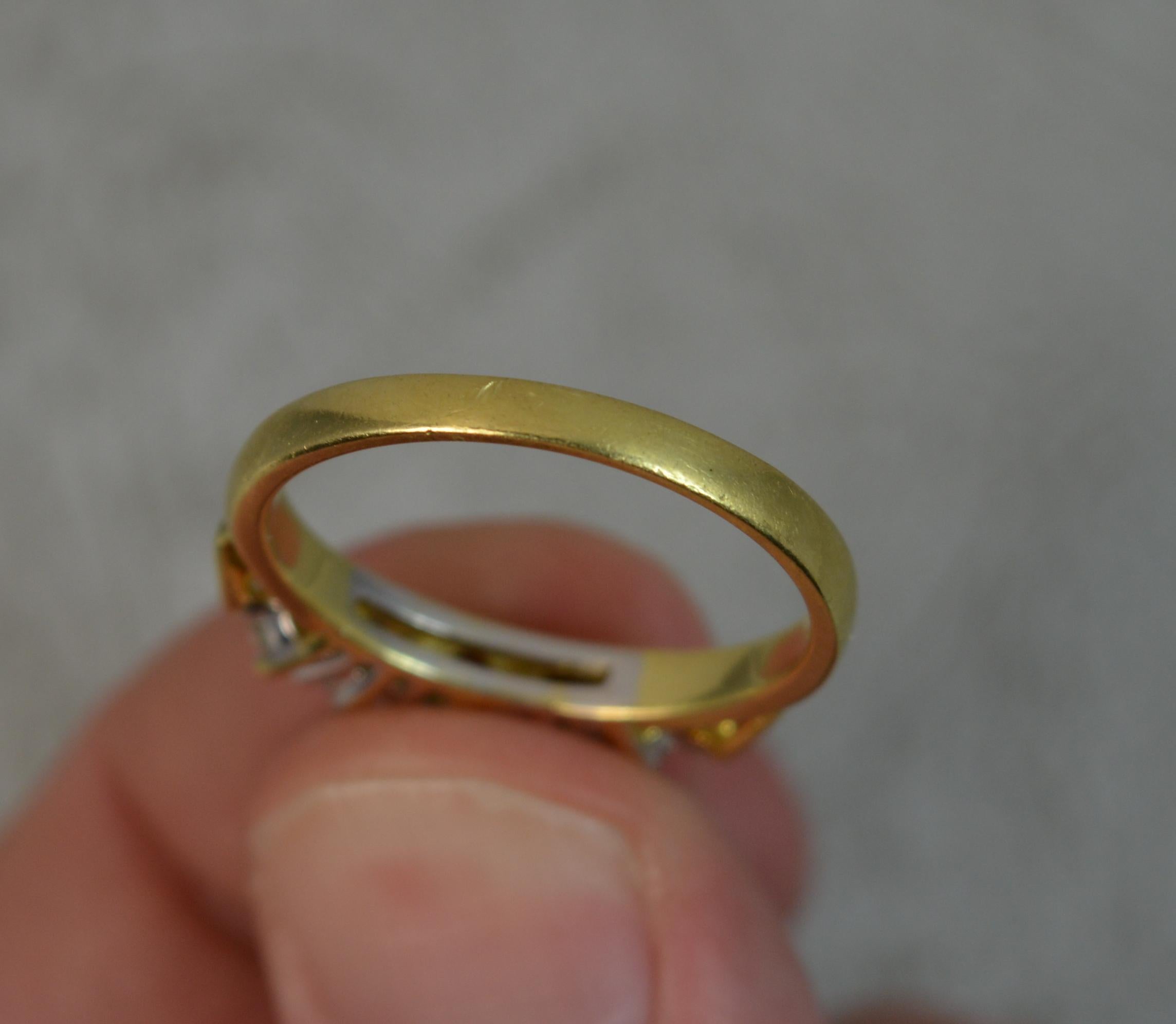 Round Cut 0.5 Carat Diamond 18 Carat Gold Five-Stone Stack Ring