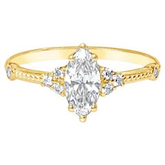 Used 0.5ct marquise diamond engagement ring