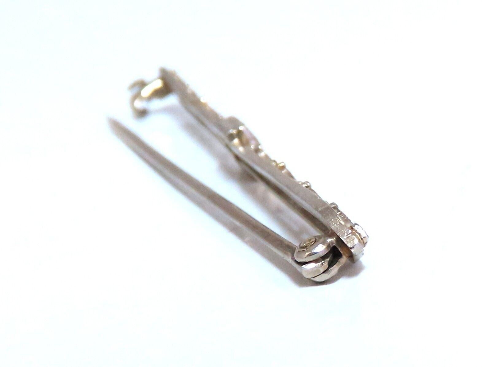 .05ct Natural Diamond Gold Pin Edwardian Deco Vintage In New Condition For Sale In New York, NY