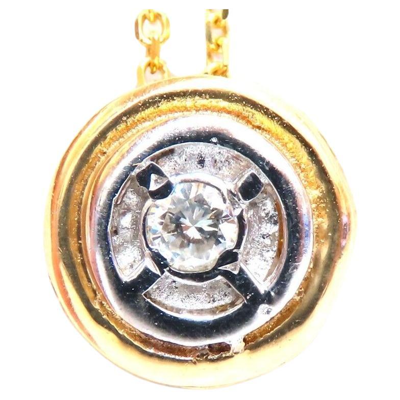 .05ct Natural Round Diamonds Circle Necklace 14kt