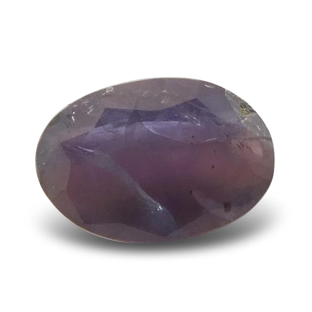 0.5ct Oval Bluish Green to Pinkish Purple Alexandrite from India For Sale 8