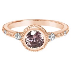 0.5ct pink sapphire and diamonds engagement ring
