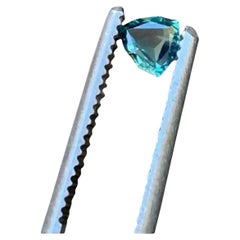 0.5ct Trillion Cut Natural Unheated Teal Blue Sapphire Gemstone LOUPE CLEAN