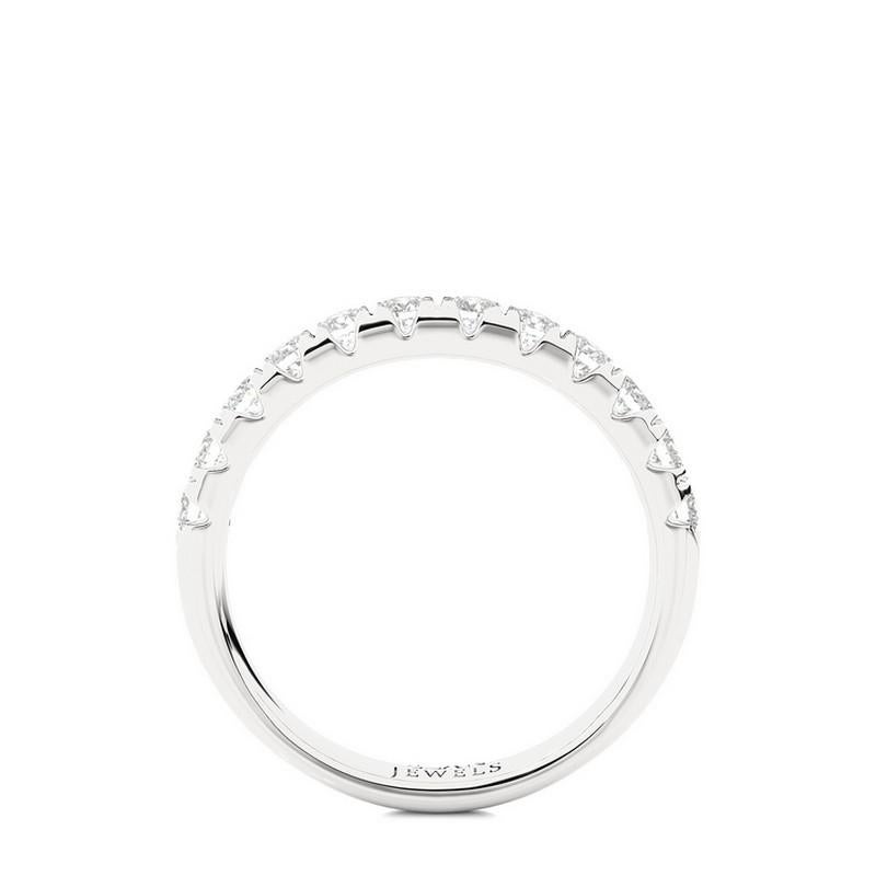Taglio rotondo Anello Collection'S da 0,6 carati con diamanti in oro bianco 14 carati in vendita