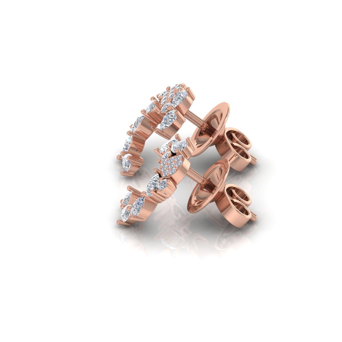 Einzelheiten
Artikel-Code :- GEE-1125 (14K)
Bruttogewicht :- 2.66 gm
14k Rose Gold Gewicht :- 2.54 gm
Natürlicher Diamant Gewicht :- 0.60 Ct. ( DURCHSCHNITTLICHE DIAMANT-REINHEIT SI1-SI2 & FARBE H-I )
Ohrringe Größe :- ca. 12 mm.

✦