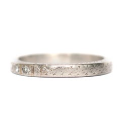 .06 Carat Total Weight Diamond Platinum Wedding Band
