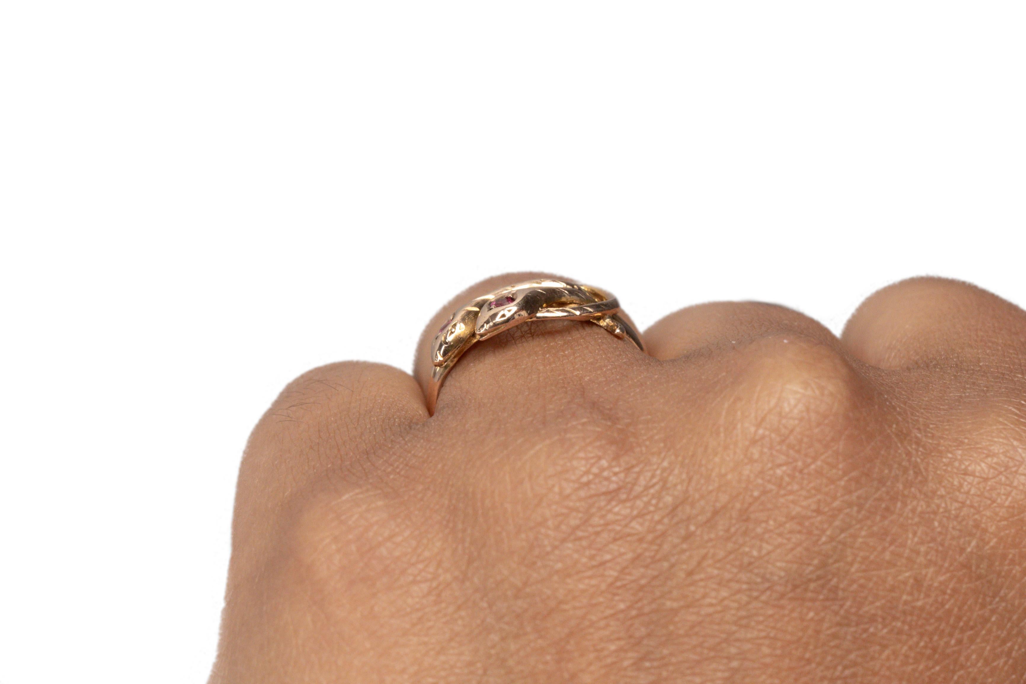 .06 Carat Total Weight Retro Ruby 9 Karat Rose Gold Engagement Ring 1