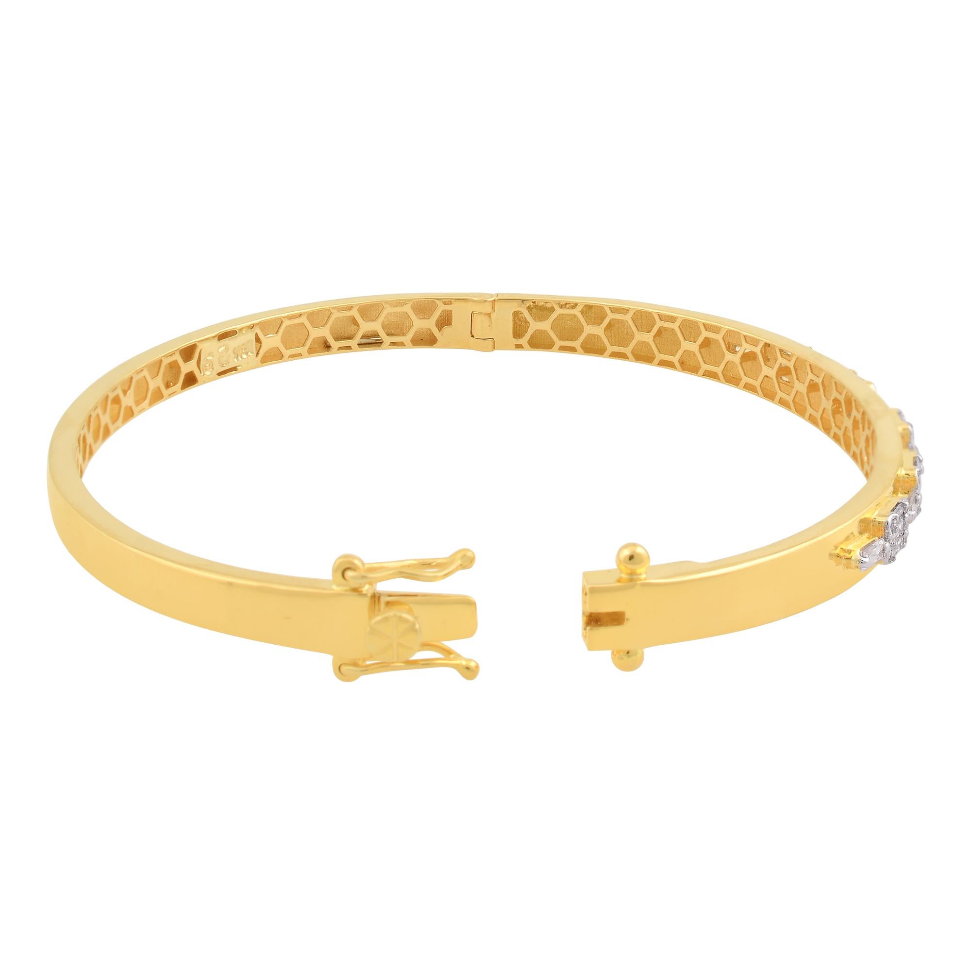 Crafted with precision and attention to detail, this Baguette Diamond Bangle Bracelet exemplifies the highest standards of craftsmanship and quality. Its enduring elegance makes it a cherished addition to any jewelry collection, destined to be