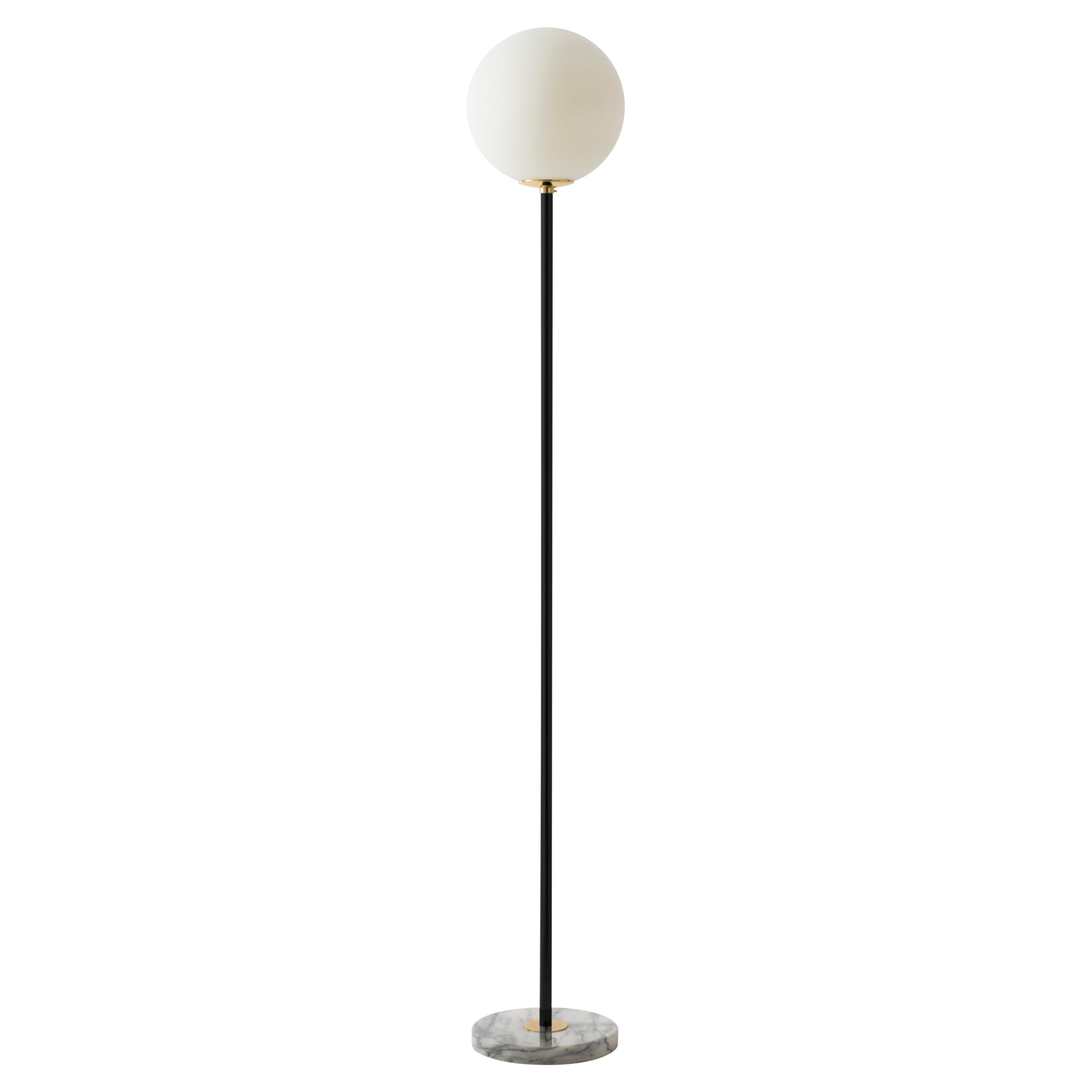 06 floor lamp 150 by Magic Circus Editions
Dimensions: D 25 x H 150 cm
Materials: Carrara marble base, smooth brass tube, glossy mouth blown glass
Dimmable version available.


Rethinking, reimagining, redesigning familiar objects that we look