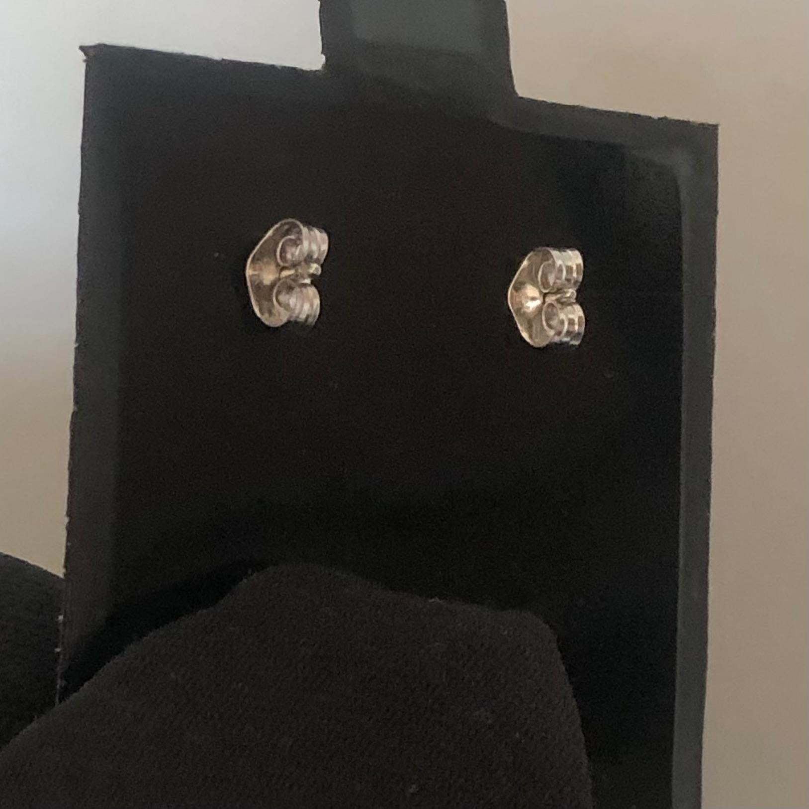 Women's or Men's 3/5 Carat Ct Natural Real Solitaire Diamond Stud Earrings 14k White Gold