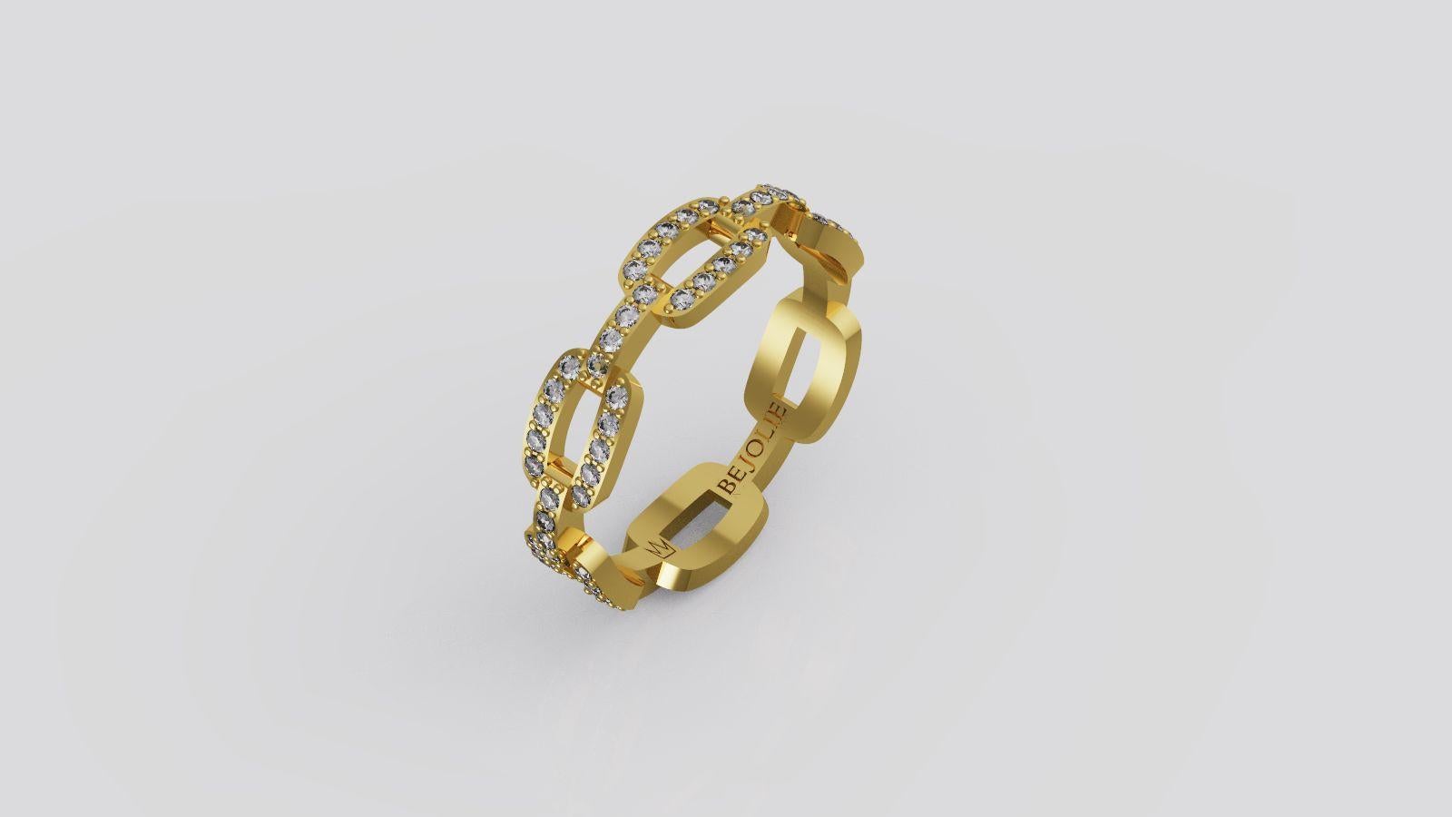 0.60 Band Ring Sterne 84 Round Cut Diamanten E-F /SI und auf 18K Gelbgold gesetzt. 
Jeder Diamant hat einen Durchmesser von etwa 1 mm. 
Ringgröße ist 6.5 und kann in der Größe geändert werden
Der Ring ist 4,53 mm breit. 

*Unser schöner