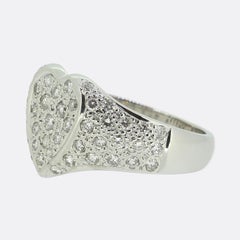 0.60 Carat Diamond Cluster Heart Ring