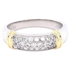 0.60 Carat Diamond Platinum 18K Wedding Band