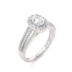 Bague de la collection Vow en or blanc 14 carats avec diamants de 0,60 carat