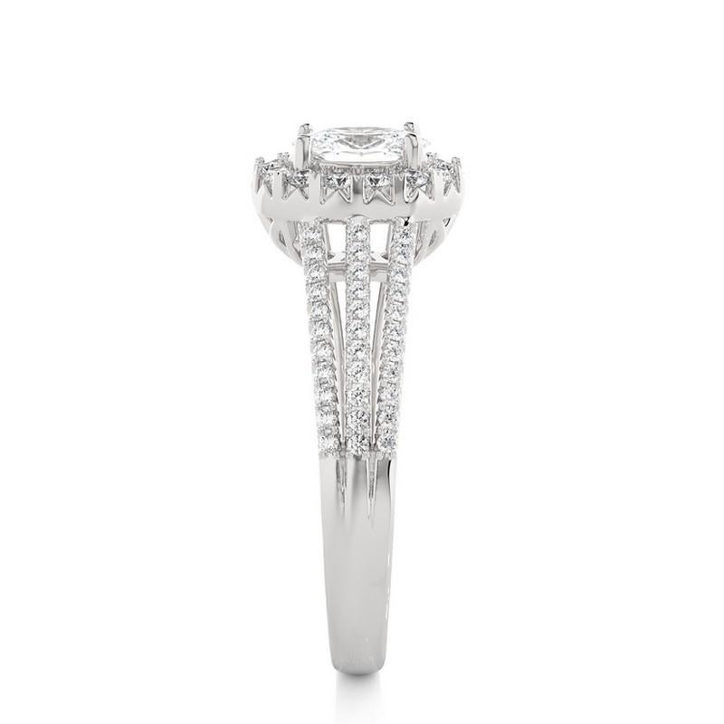 Modern 0.60 Carat Diamond Vow Collection Ring in 14K White Gold For Sale