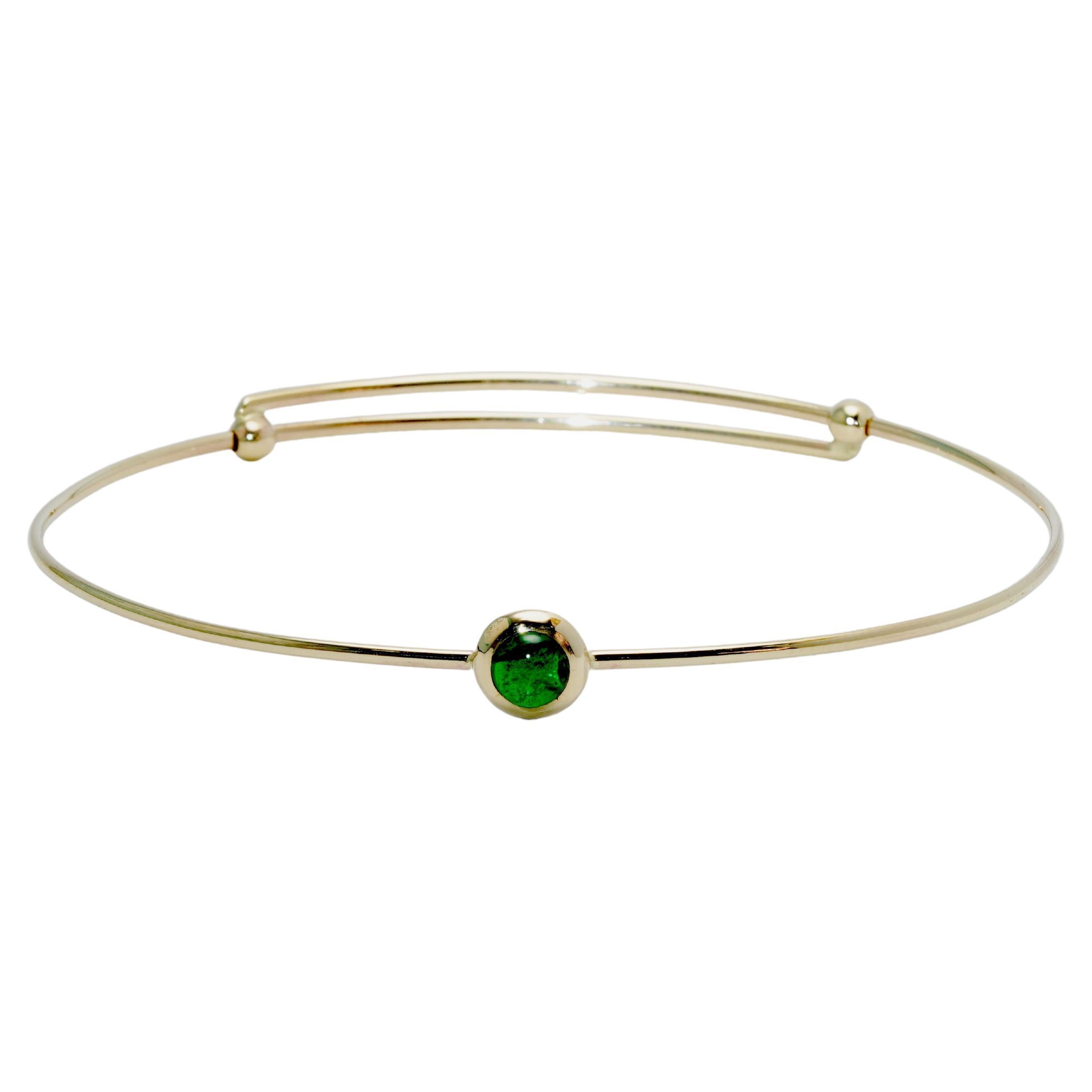 0.60 Carat Green Tsavorite Bracelet For Sale