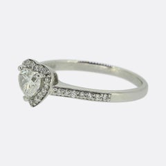 0.60 Carat Heart-Shaped Diamond Cluster Ring