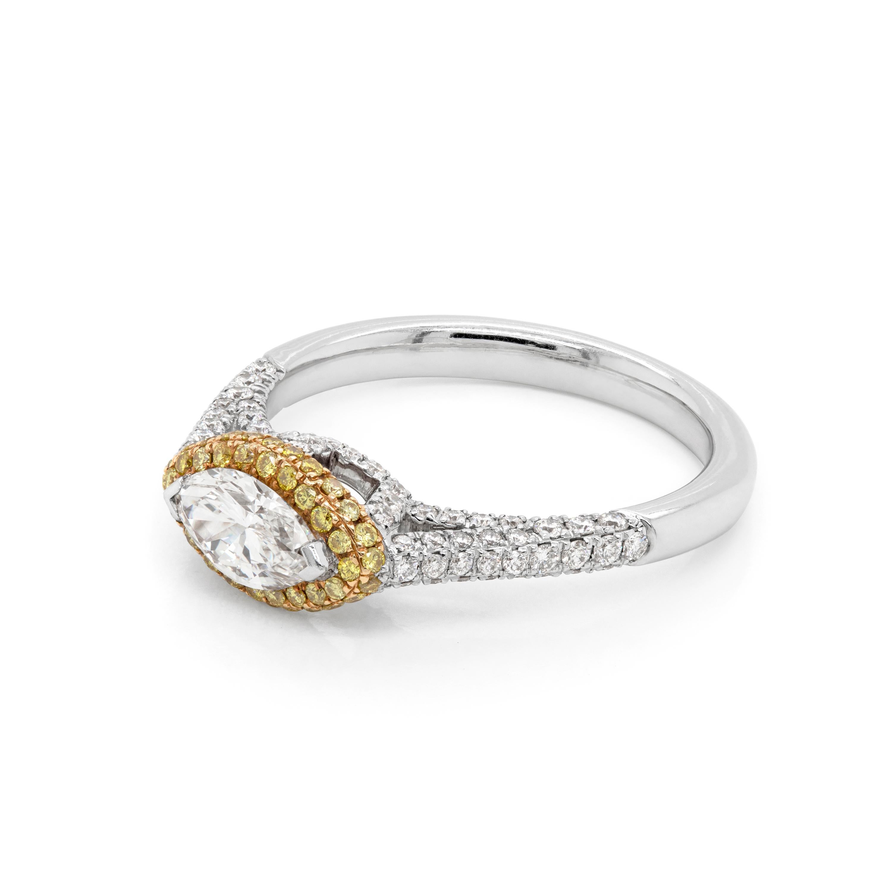 2 carat marquise diamond ring on finger