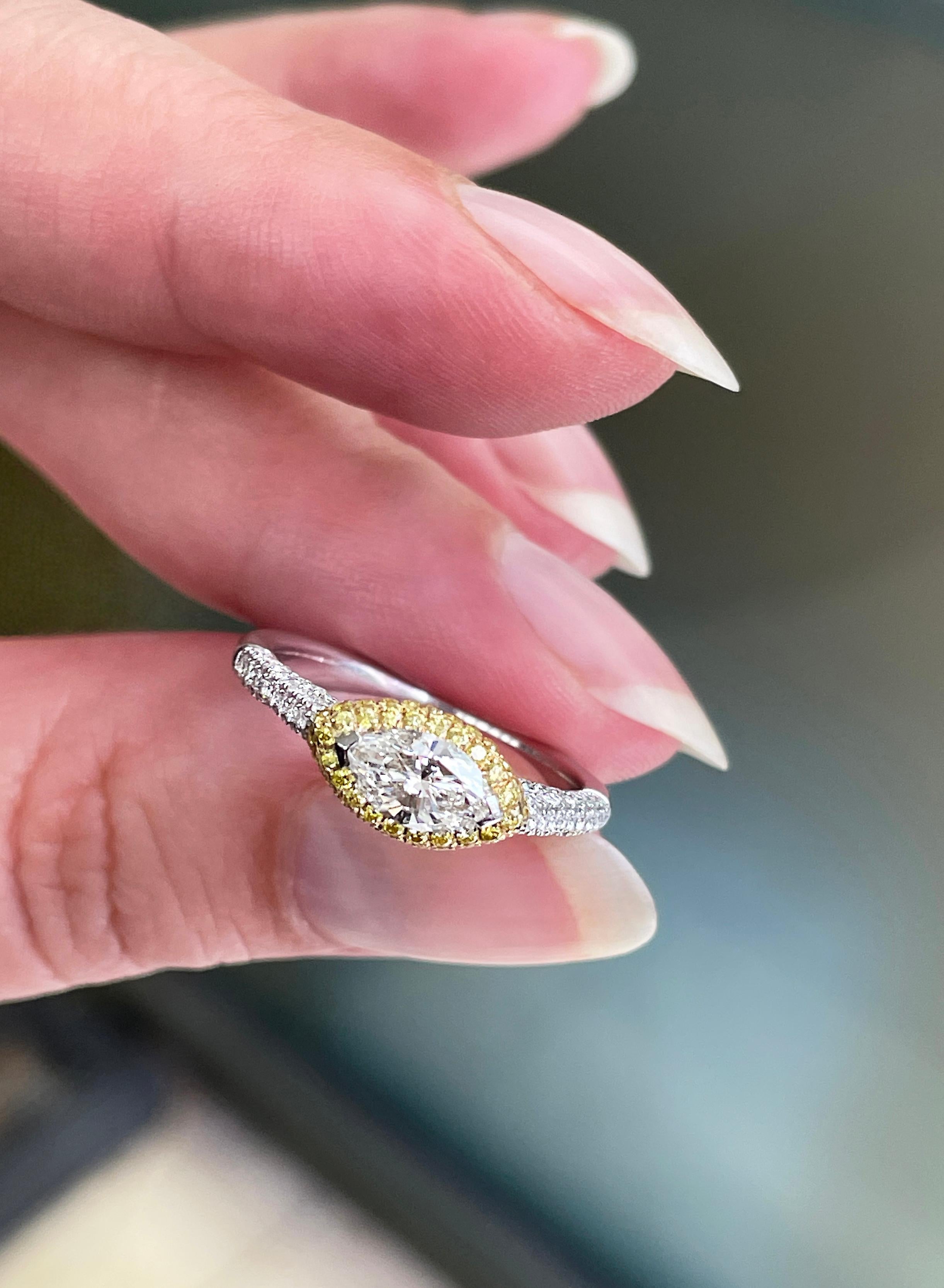 1.2 carat marquise diamond ring
