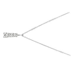 Collana con diamanti naturali da 0,60 carati Ciondolo in oro bianco 14 carati G SI Catena