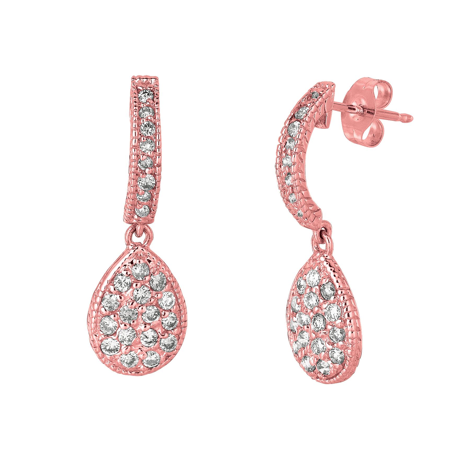 gold pear drop earrings