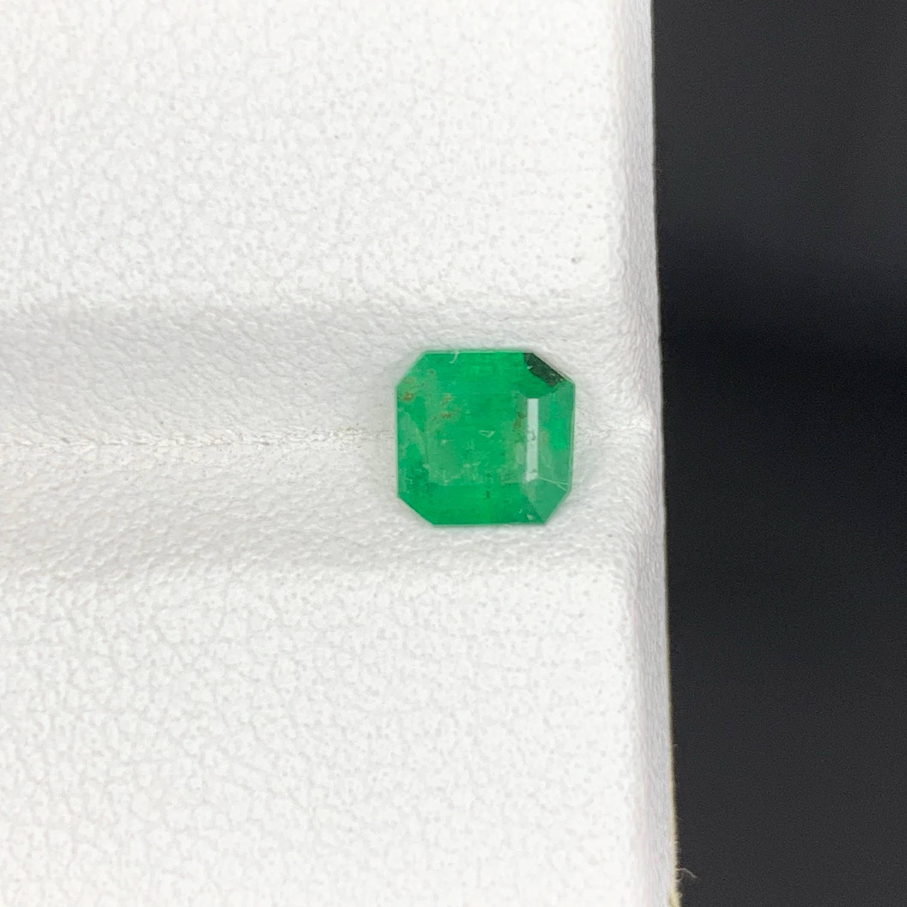 0.60 Carat Natural Loose Green Emerald Stone Asscher Cut Pakistani Gemstone (pierre précieuse pakistanaise) en vente 5