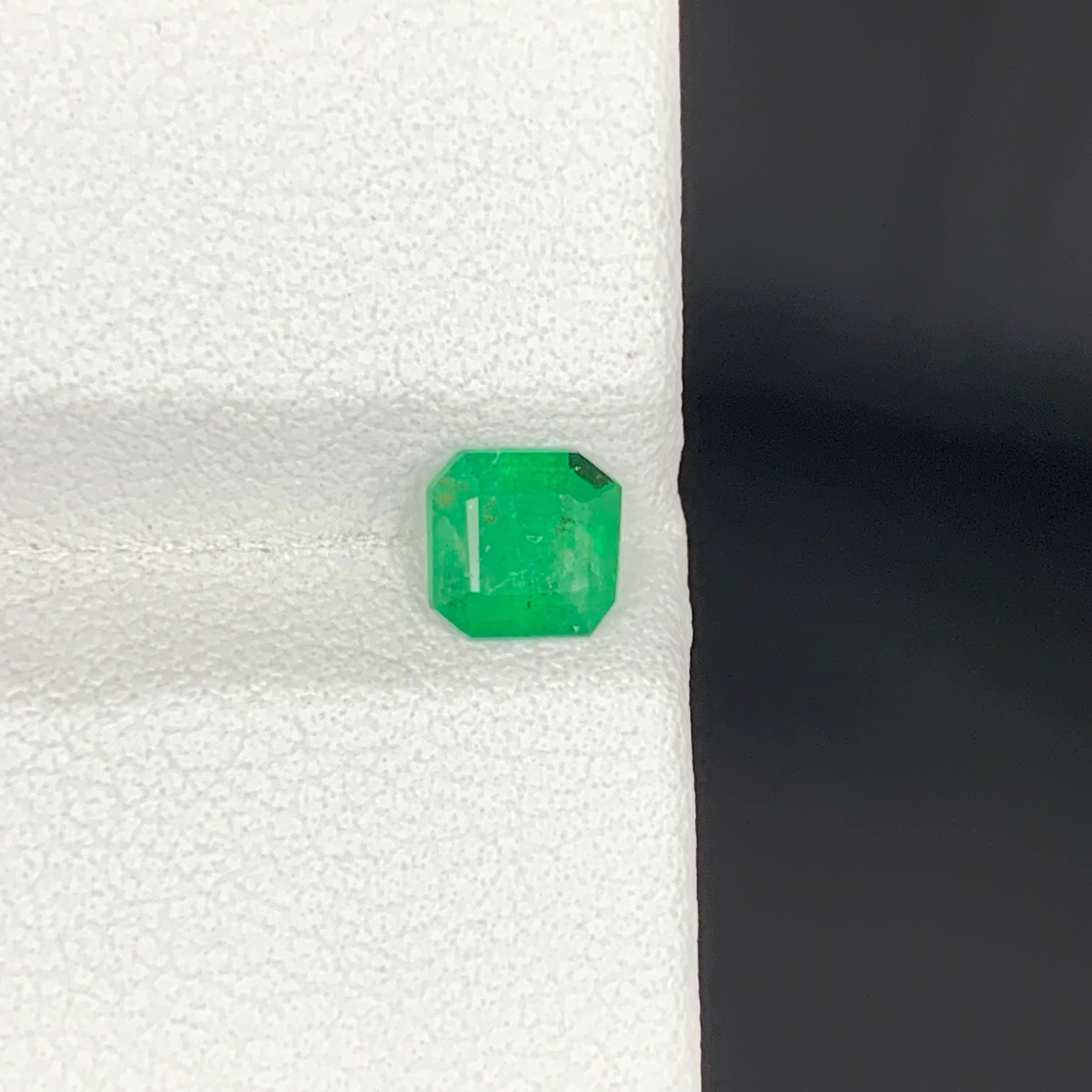 Poids 0,60 carat 
Dimensions 5.2x5.1x2.9mm
Traitement Aucun 
Origine Swat, Pakistan 
Clarity SI
Forme Coupe Asscher 




Cette élégante émeraude naturelle de 0,60 carat présente une teinte verte fraîche et vibrante qui reflète la beauté intemporelle