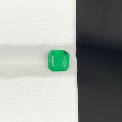 0.60 Carat Natural Loose Green Emerald Stone Asscher Cut Pakistani Gemstone