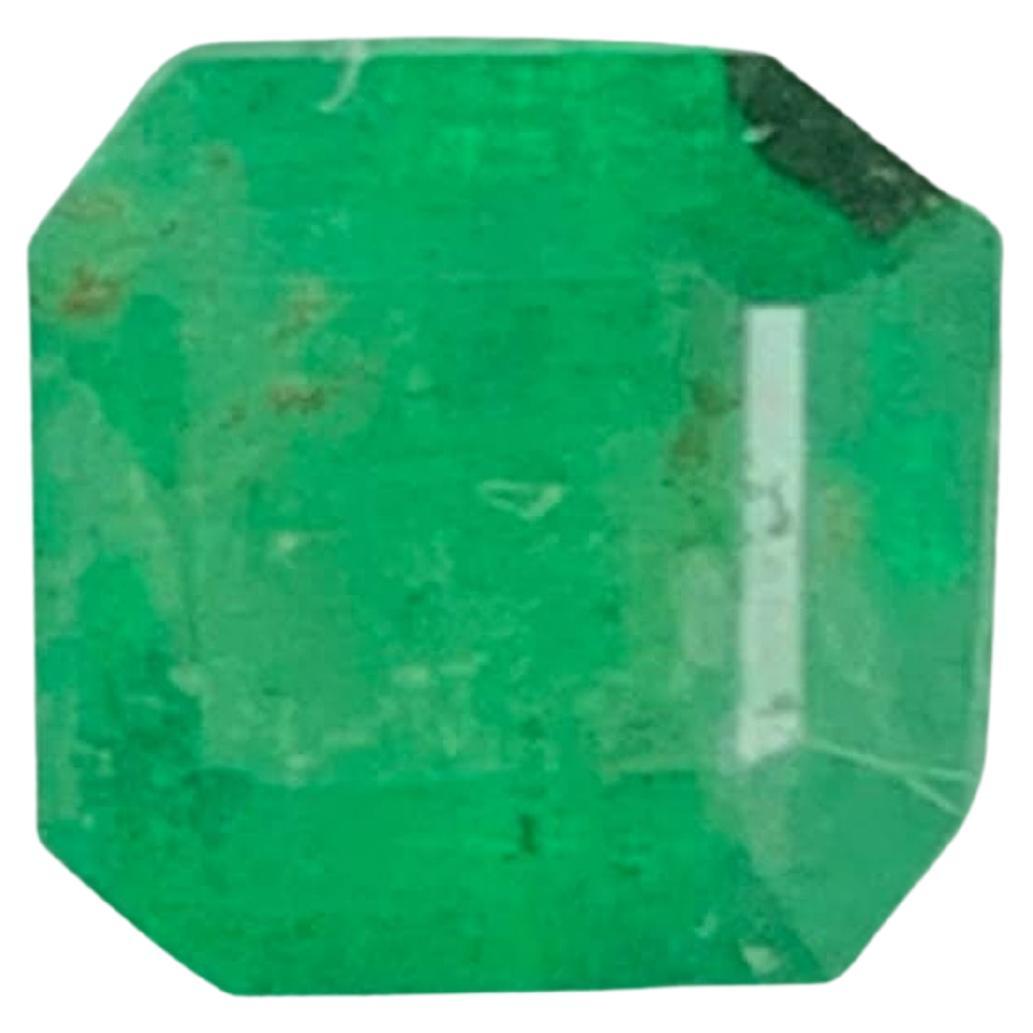 0,60 Karat Natürlicher Loser Grüner Smaragd Stein Asscher Schliff Pakistanischer Edelstein
