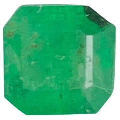 0,60 Karat Natürlicher Loser Grüner Smaragd Stein Asscher Schliff Pakistanischer Edelstein