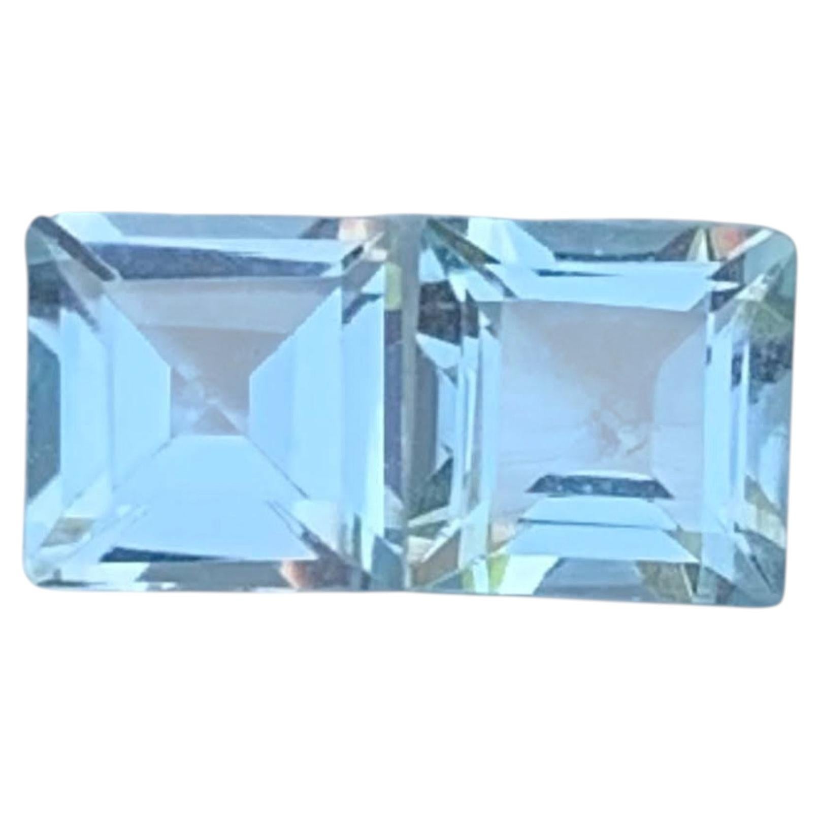0.60 Carat Natural Loose Light Color Aquamarine Pair Pakistani Gemstone
