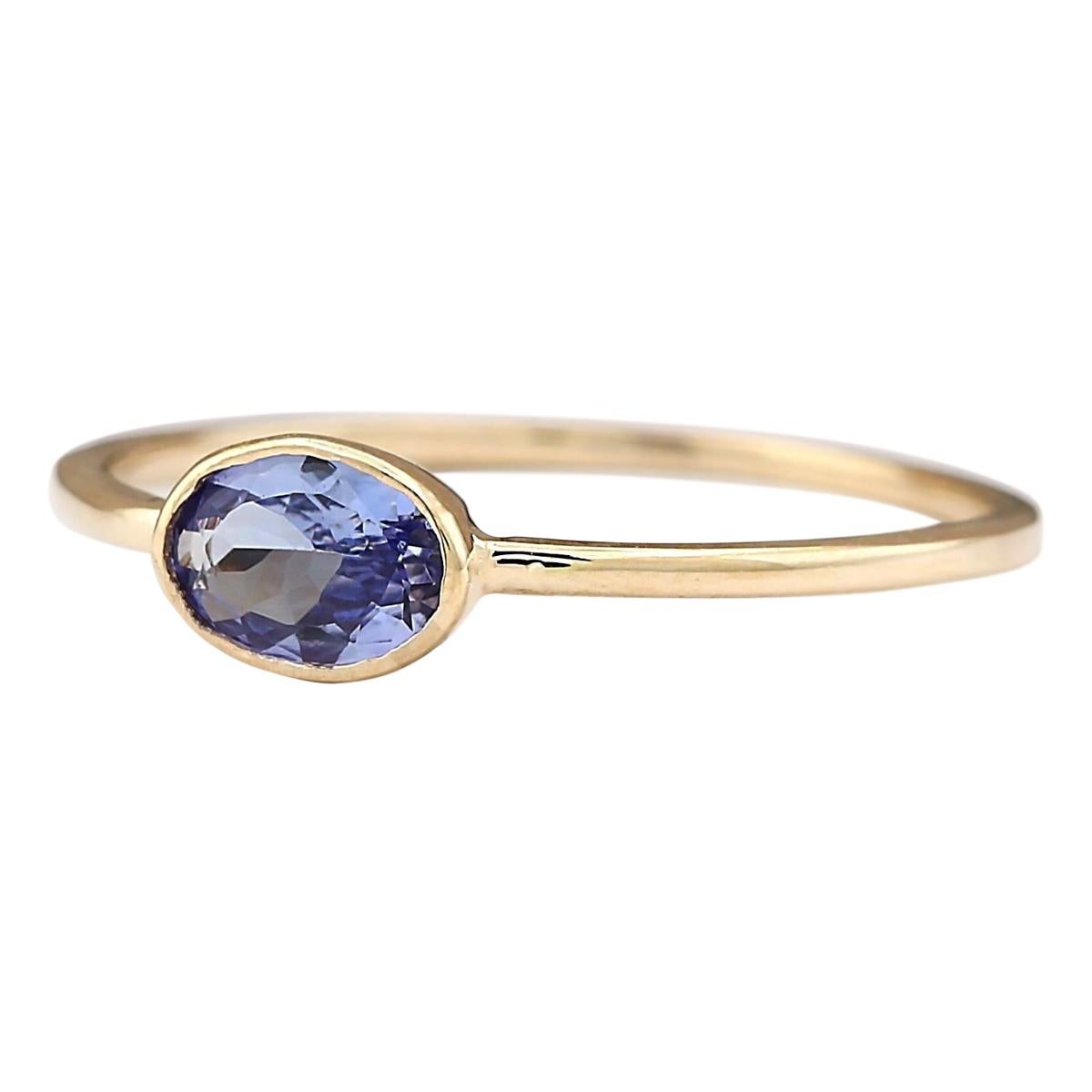 Stamped: 14K Yellow Gold
Total Ring Weight: 1.0 Grams
Total Natural Tanzanite Weight is 0.60 Carat
Color: Blue
Face Measures: 6.00x4.00 mm
Sku: [703207W]