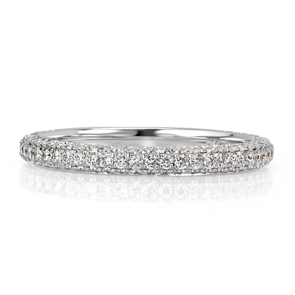 Mark Broumand 0.60 Carat Round Brilliant Cut Diamond Wedding Band In New Condition For Sale In Los Angeles, CA
