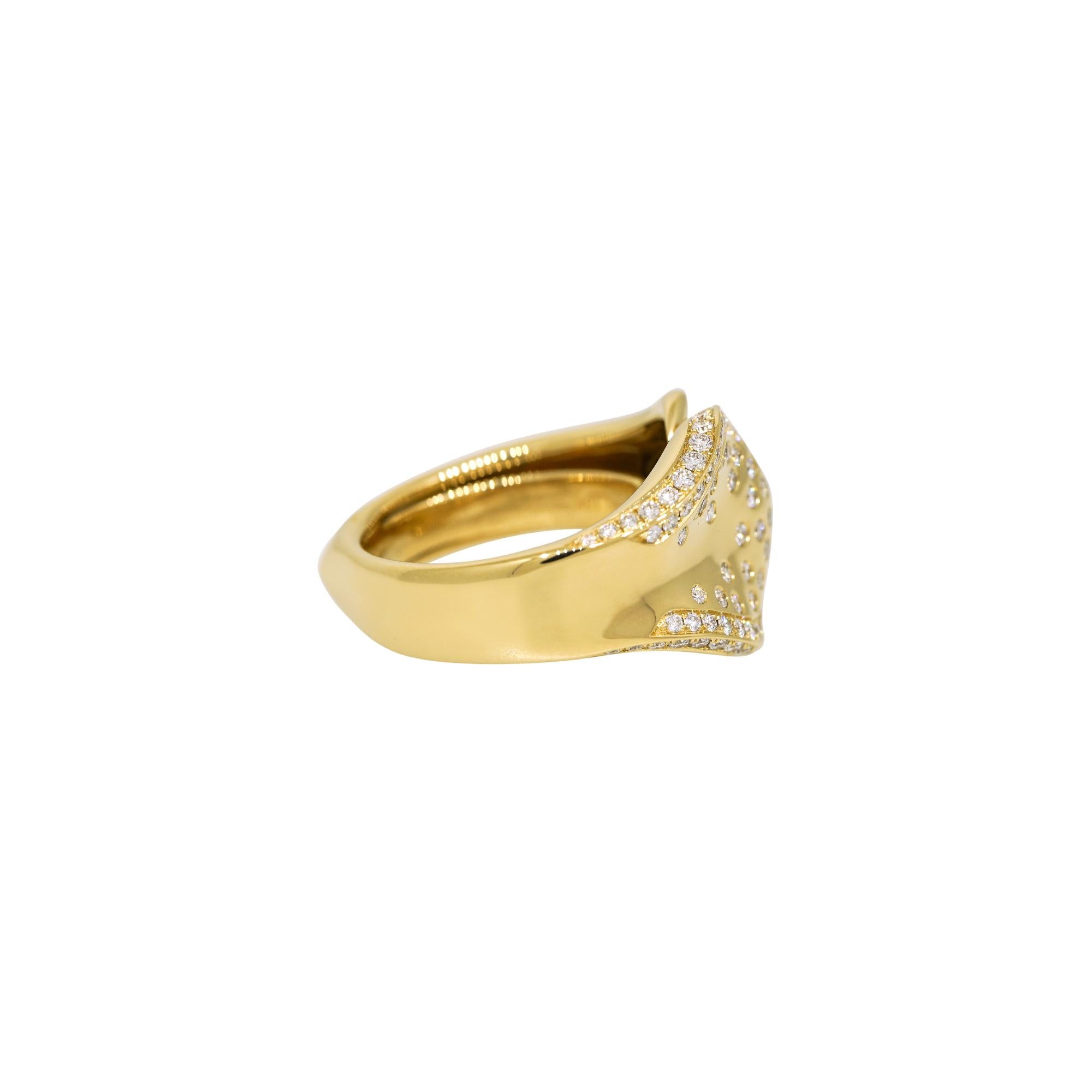 Round Cut Kat Florence Natural Diamond Sprinkle 18 Karat Ring In Stock For Sale