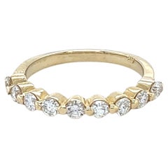 Bracelet en or jaune 14 carats avec diamants taille ronde de 0,60 carat