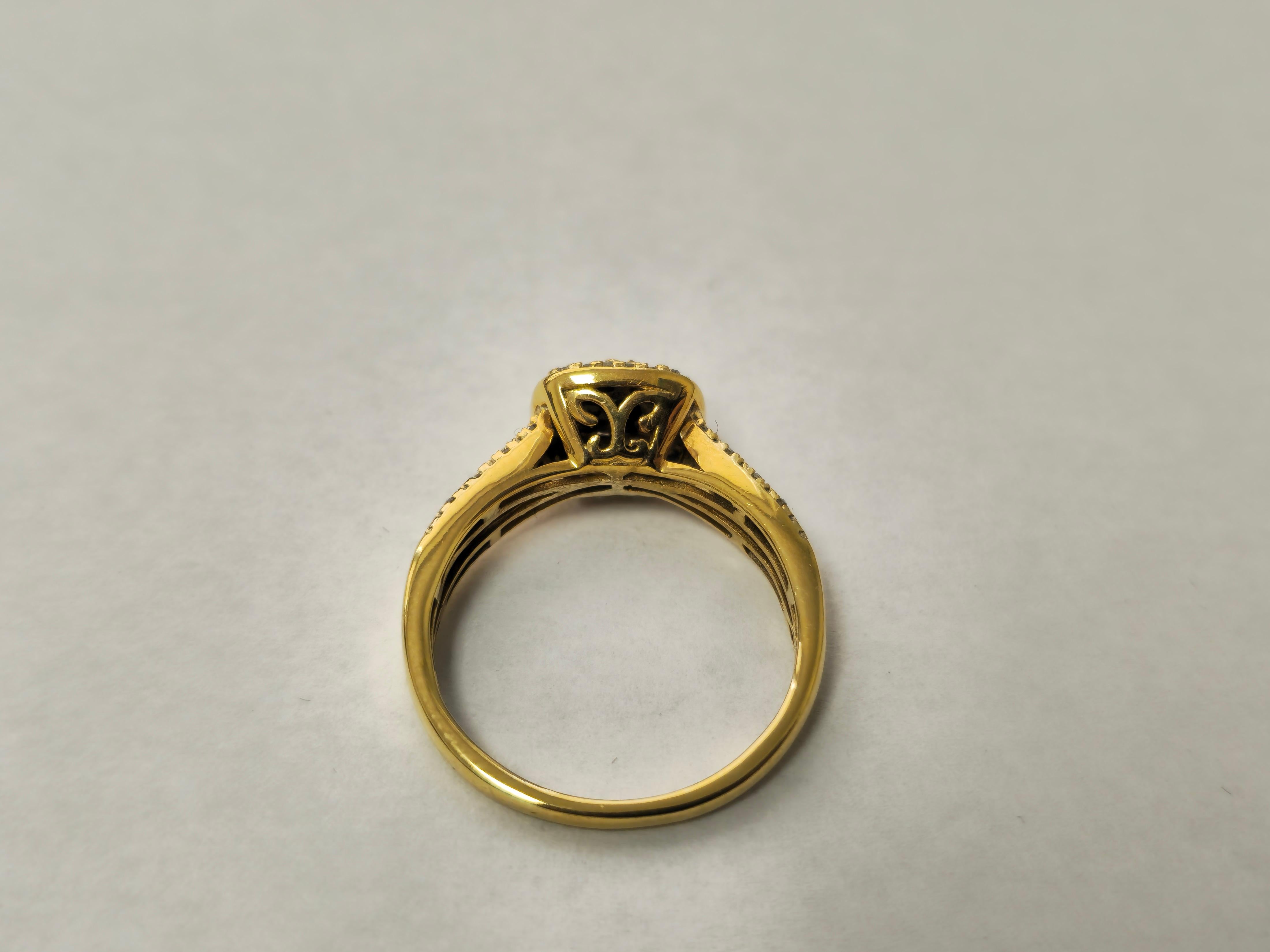0,60 Karat Gesamt Diamant-Hochzeitsring aus 10k Gelbgold  (Baguetteschliff) im Angebot
