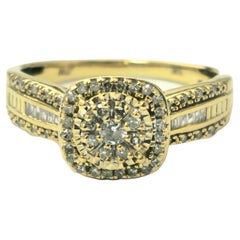 0.60 Carat Total Diamond Wedding Ring in 10k yellow Gold