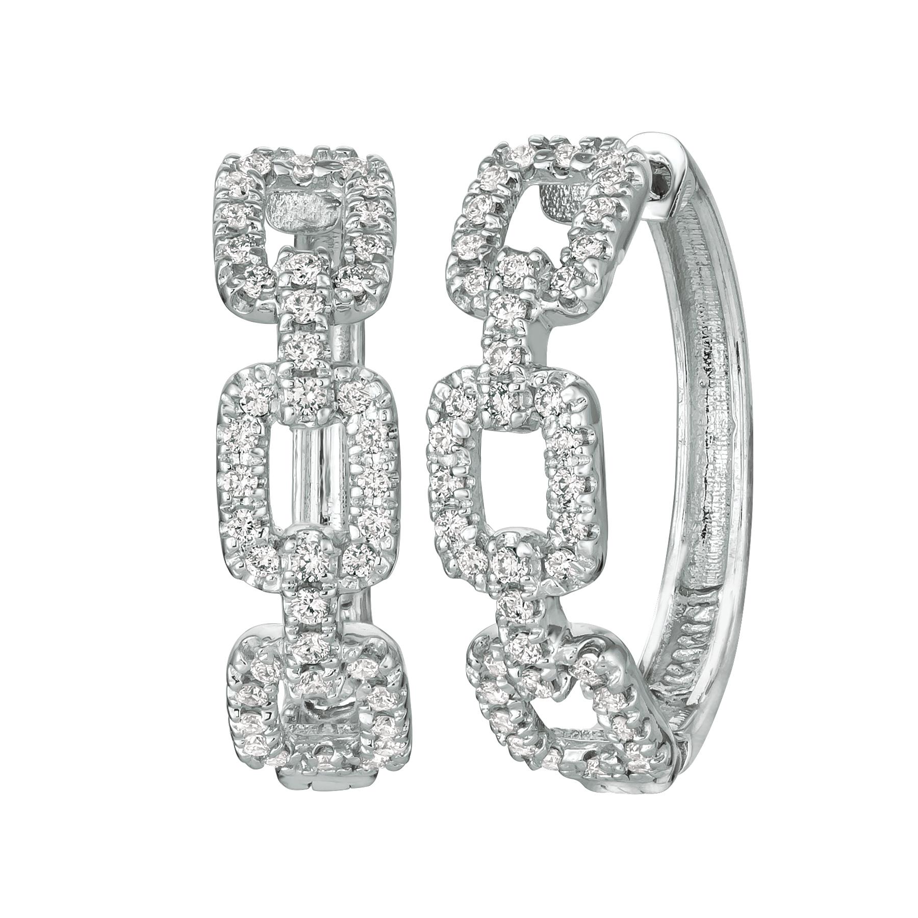 0,60 Karat natürlicher Diamant Kette Stil Ohrringe G-H SI 14k Rose Gold (Modernistisch) im Angebot