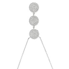0.60 Carat Natural Diamond Drop Necklace G SI 1 Set in 14 Karat White Gold
