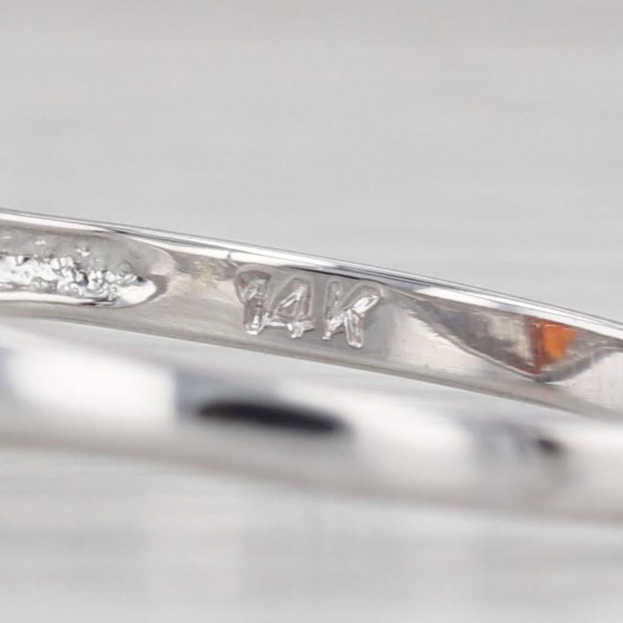 0.60ct Pear Orange Tourmaline Solitaire Ring 14k White Gold Size 7 im Angebot 3