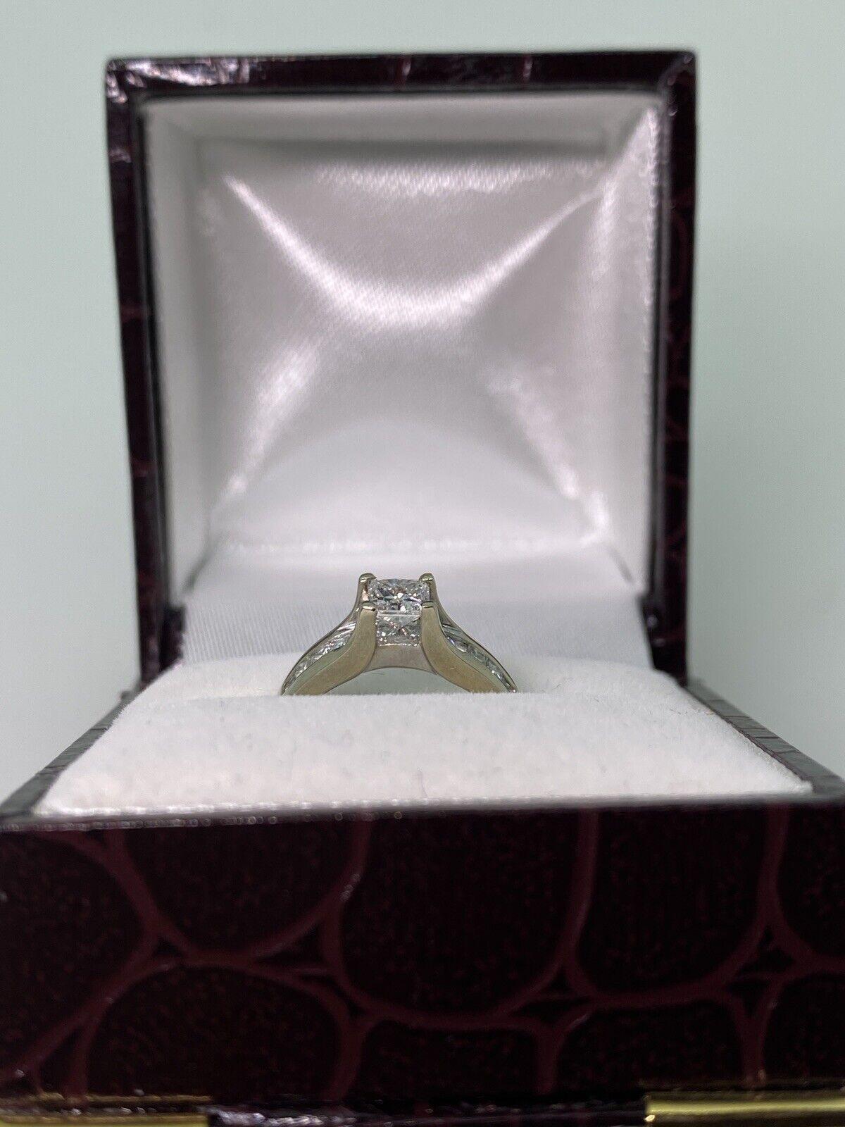 0.60ct Princess Cut Diamond (F/VS) Ring in 18K White Gold. Valued at $5250! For Sale 2