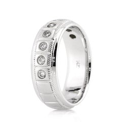 0.60ct Round Brilliant Cut Diamond Men's Wedding Band