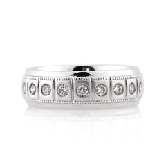 0.60ct Round Brilliant Cut Diamond Men
s Wedding Band