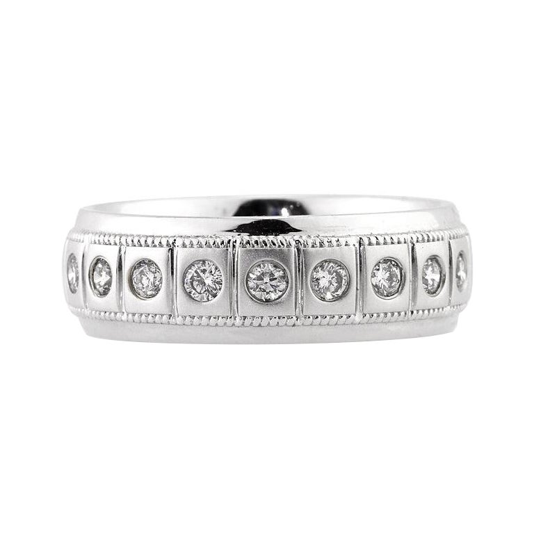 0.60ct Round Brilliant Cut Diamond Men
s Wedding Band
